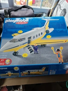 Playmobil 3352 Jumbo Jet Airplane Airport Plane w/ Box & No Figures One Coffee - Picture 1 of 5