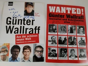 Günter Wallraff Autogramm Signiert AK 2x - Bild 1 von 1