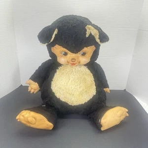 Vintage Rushton Co Rubber Face Chubby Tubby Teddy Bear Plush READ 16" Sitting - Picture 1 of 10