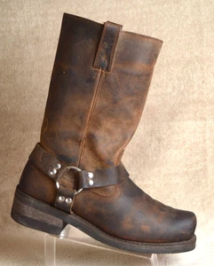 Carroll Original Wear Herren 12 M Leder Harness Biker Stiefel Braun - Bild 1 von 11