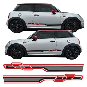 Race Side Stripes For F56 Mini Cooper S JCW, One Vinyl Decal Sticker Graphics - Picture 1 of 4