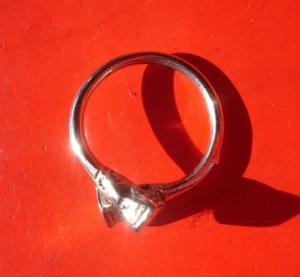 Niger Tuareg hand engraved SILVER PLATED ring with square ends  UKL-R - Picture 1 of 4