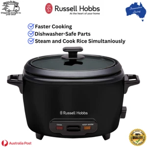 Russell Hobbs Turbo Rice Cooker, RHRC20BLK, 10 Cup Uncooked Rice Capacity - Picture 1 of 7