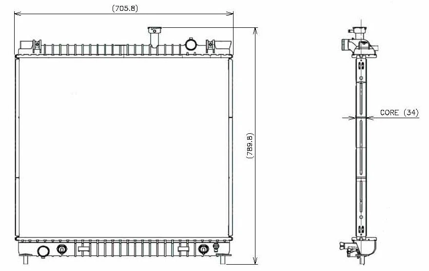 Denso 221-3406 Radiator For Infiniti QX56 Armada Titan 5.6L V8 DOHC - Image 1 of 1