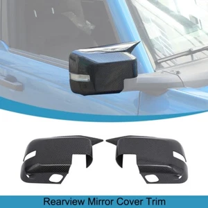 For Ford Bronco 2021-2024 Carbon Fiber ABS Car Side Rearview Mirror Cover Trim - Picture 1 of 14