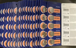 100 Stück CR1632 1632 XX LM1632 BR1632 Karte 3V Sony Dauer Lithium Batterie - Bild 1 von 7
