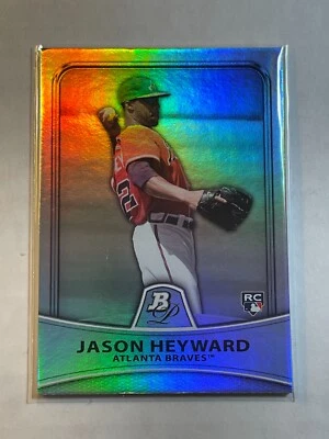 Jason Heyward 2010 Bowman Platinum REFRACTOR Rookie #ed /999 #91 RC - Image 1 of 2