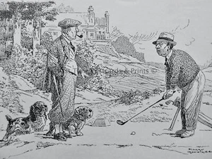 1935 Vintage Print SPORT - GOLF THEME - SECRETARY OF THE GOLF CLUB - Picture 1 of 2