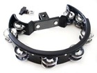 DRUM SET Percussion BLACK CUTAWAY TAMBOURINE w/ Mounting Eye Bolt - NEW IN BOX!