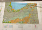 Vintage 1970 Geologic Map of the Chicago Quadrangle, IN, IL, MI Folding Paper