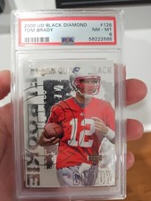 2000 UD BLACK DIAMOND RC Tom Brady Rookie Card Graded PSA 8 Regrade?