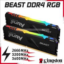 Fury Beast RGB Kingston Desktop Memory DDR4 8GB 16GB 32GB 2666 3200 3600MHz