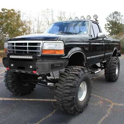 Vijay Steel Front Bumper Fits 1992-1997 Ford F150/F250/F350 Upgrade: LED Lights - Image 1 of 4