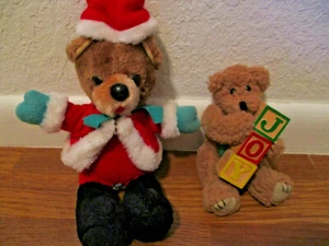 Orsacchiotti di Natale ~ giocattoli di peluche ~ 2 quantità ~ anni '90 - Foto 1 di 11