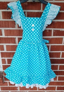 Eleanor Rose Dolly dress blue gingham girl size 7/8 - Picture 1 of 6