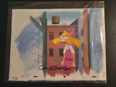 Nickelodeon Hey Arnold! Animation Cel Signed Craig Bartlett  - Image 1 of 2