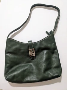 Vintage Ralph Lauren RLR Grün Leder Hobo Bag Handtasche - Bild 1 von 8
