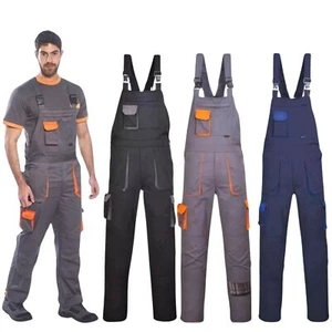 Portwest Texo Contrast Overall Coverall Safety Work Wear Warm Bib and Brace TX12 - Picture 1 of 15