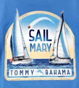 Tommy Bahama Men s T27643 Paradise Around T-Shirt Blue M - Picture 1 of 2