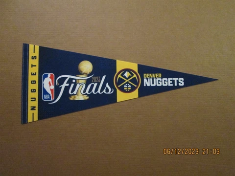 NBA Denver Nuggets Circa 2023 Finals Team Logo Rico Basketball Pennant Cover