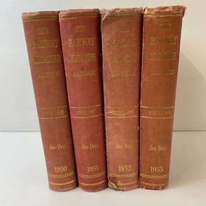 The Railway Magazine 4x Bound Volumes 96 - 99 Vintage Hardcover Set 1950 - 1955 - Picture 1 of 17