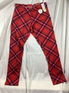 Wonder Nation Leggings Girls Siz XXL 18 Red Plaid Pull On Tag Free Christmas NEW - Picture 1 of 5