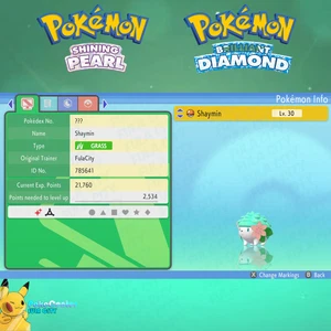 Brillante Shaymin Diamante Brillante y Perla Brillante puede ser Sky Form - Imagen 1 de 10