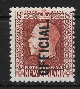 NEW ZEALAND SGO103 1922 8d RED-BROWN OFFICIAL MNH - Imagen 1 de 1