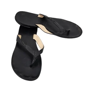 Freewaters Sedona Womens Size 10 Sandals Flip Flops Leather Black Free Waters - Picture 1 of 14