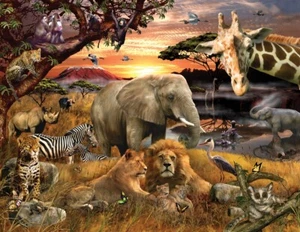 Springbok Wild Savanna 400 Piece Jigsaw Puzzle - Picture 1 of 2