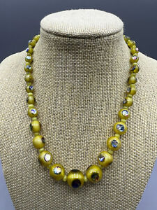 Italian Glass Foil Beads Necklace