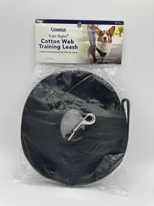 Coastal - Train Right - Cotton Web  Training Leash, Black 5/8" x 30' NIB! - Picture 1 of 2