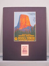 Honoring The First National  Monument - Devils Tower honored by its own stamp