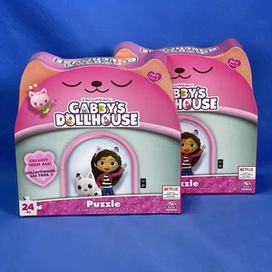 Gabby Dollhouse Collectible 24pc Puzzle Series Lot of 2 - 1 & 2 of 4 - New - Picture 1 of 7
