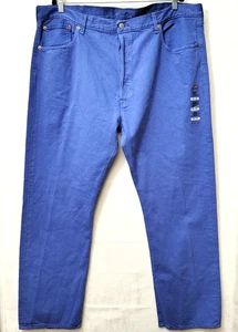 Herren Levi's 501 2755 lila Kornblumenblau Knopfleiste Jeans Größe 42x30 NEU - Bild 1 von 14