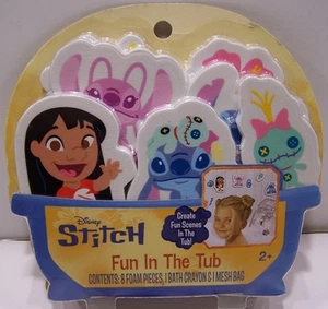 Disney STITCH Diversión en la bañera 8 piezas + crayón + bolsa de malla - Imagen 1 de 3