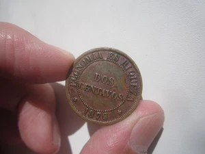 1879 CHILE 2 CENTAVOS - Picture 1 of 2