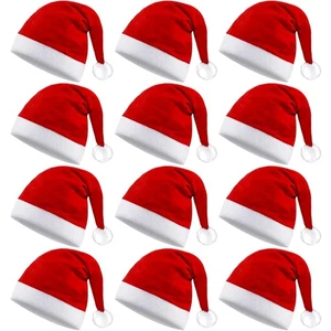 Weihnachtsmützen 12er Set Nikolaus Santa Mütze Kinder Damen Herren Weihnachtself - Bild 1 von 11