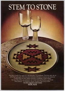 Mikasa Zeitschrift Print Werbung 1978 Steinzeug Kristall Stielglas Kunst - Bild 1 von 1