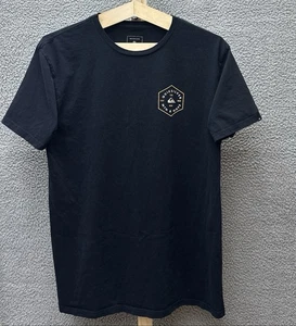 Quiksilver T-Shirt Uomo XXL Nera Manica Corta Girocollo Mtn & Wave Est 1969 - Foto 1 di 6