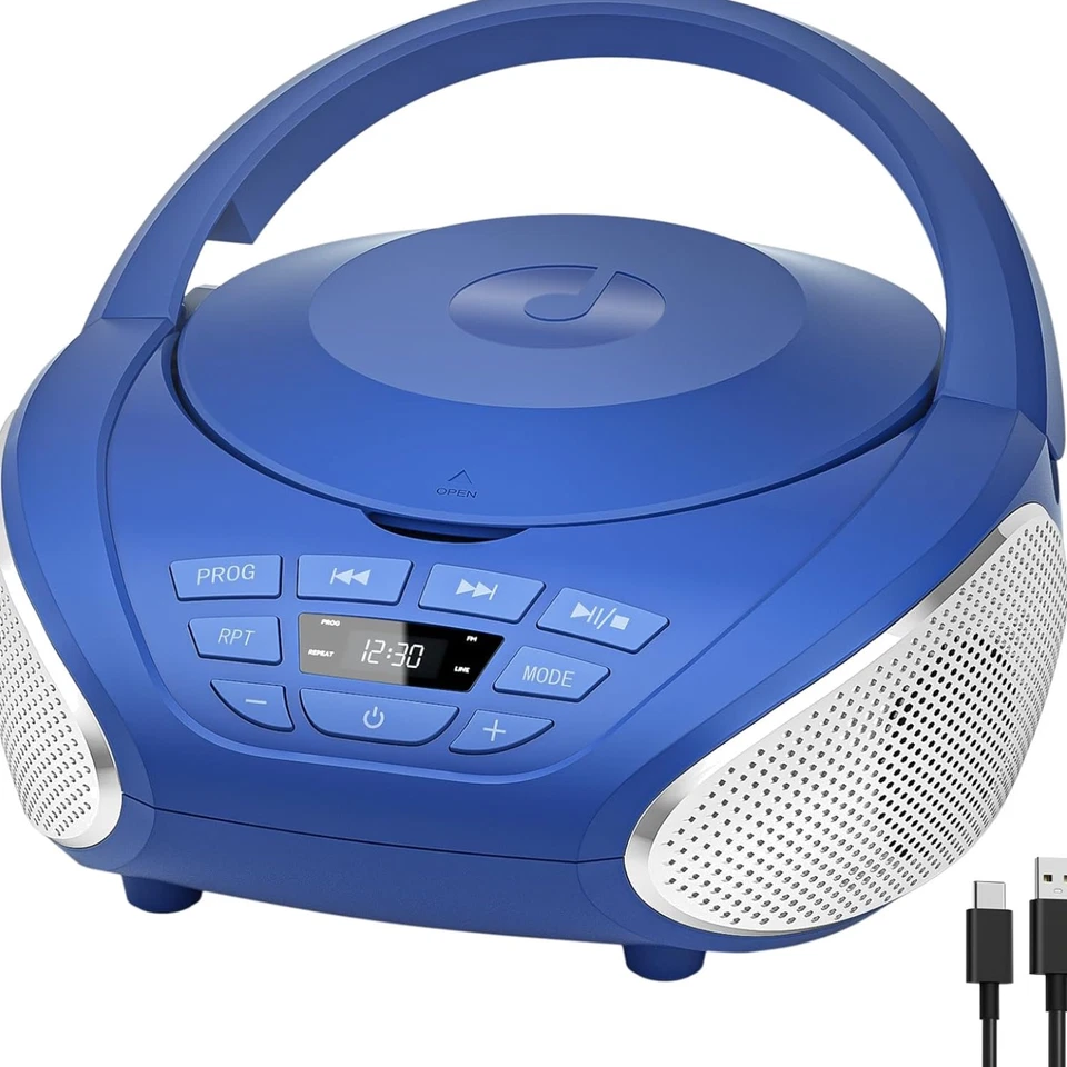 Einfache Bedienung Boombox CD-Player mit AUX –  für Senioren und Kinder - Bild 1 von 4