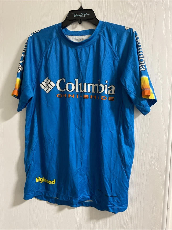 Camisa Columbia Para Hombres Talla M Azul Omni Tono Ciclismo Highroad Ciclismo Jersey Foto 1 de 4