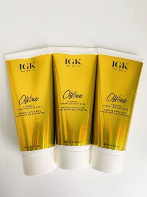 3 Pack IGK Offline 3-Minute Hydration Hair Mask 6.7 oz - Image 1 of 4