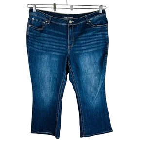 Jeans Maurices Mujer Talla 22W Corte Bootcut Corto Azul Elastizado Bolsillos Elásticos - Imagen 1 de 8