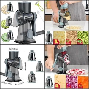 Cheese Grater Rotary Multi-Purpose Stainless Steel Shredder With handle - Picture 1 of 1