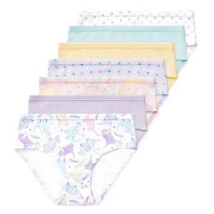 Organic Cotton Girls Briefs, Size 6Y, Gracie Dinorama 7 Pack Underwear - Picture 1 of 8