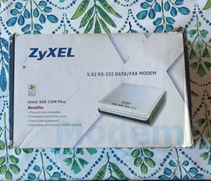 Modem Zyxel Omni 56K COM Plus NEUF DANS SA BOÎTE données/fax - Photo 1/4
