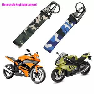 Moda Camuflaje Motocicleta Llavero Cordón Duradero Llavero Anillo Gancho - Imagen 1 de 17