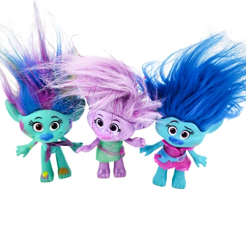 Hasbro Trolls Movie Dolls Poseable DWA Figures 2015 Dreamworks Lot of 3 Cover