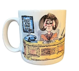 Vintage 80er Russ Berrie Boss of the year Kaffeetasse - Bild 1 von 5